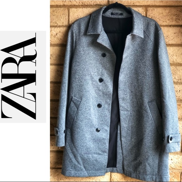 Zara Other - Zara Marled Grey Mid Length Coat